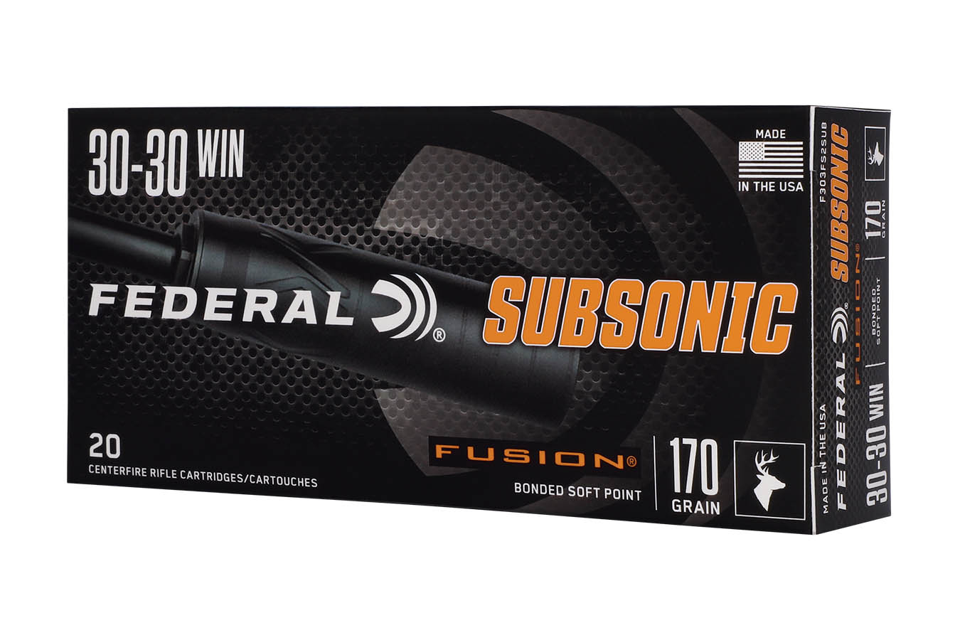 Federal 30-30 Win 170 gr Fusion Soft Point Subsonic 20/Box